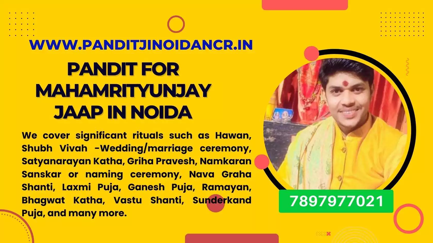 Pandit for Mahamrityunjay jaap in Noida